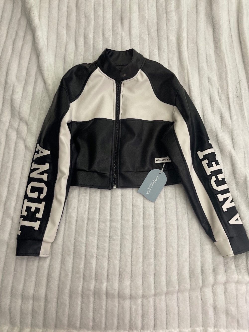 Daydreamer LA NWT Black & White Racing Moto Jacket XS